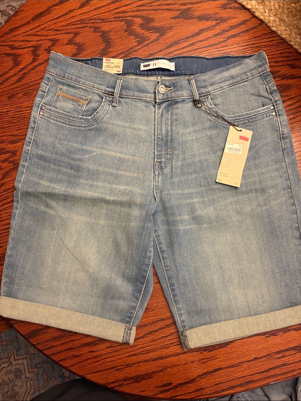 Levi's Light Blue Denim Bermuda Shorts